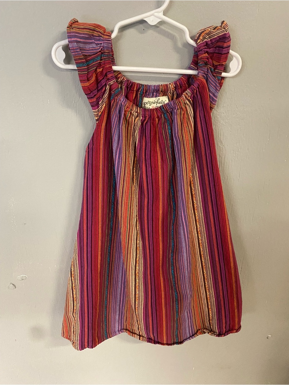 Persnickety Multi-Color Striped Boho Top - Pink, Red, Orange, Blue, Purple